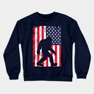 Bigfoot American Flag Crewneck Sweatshirt